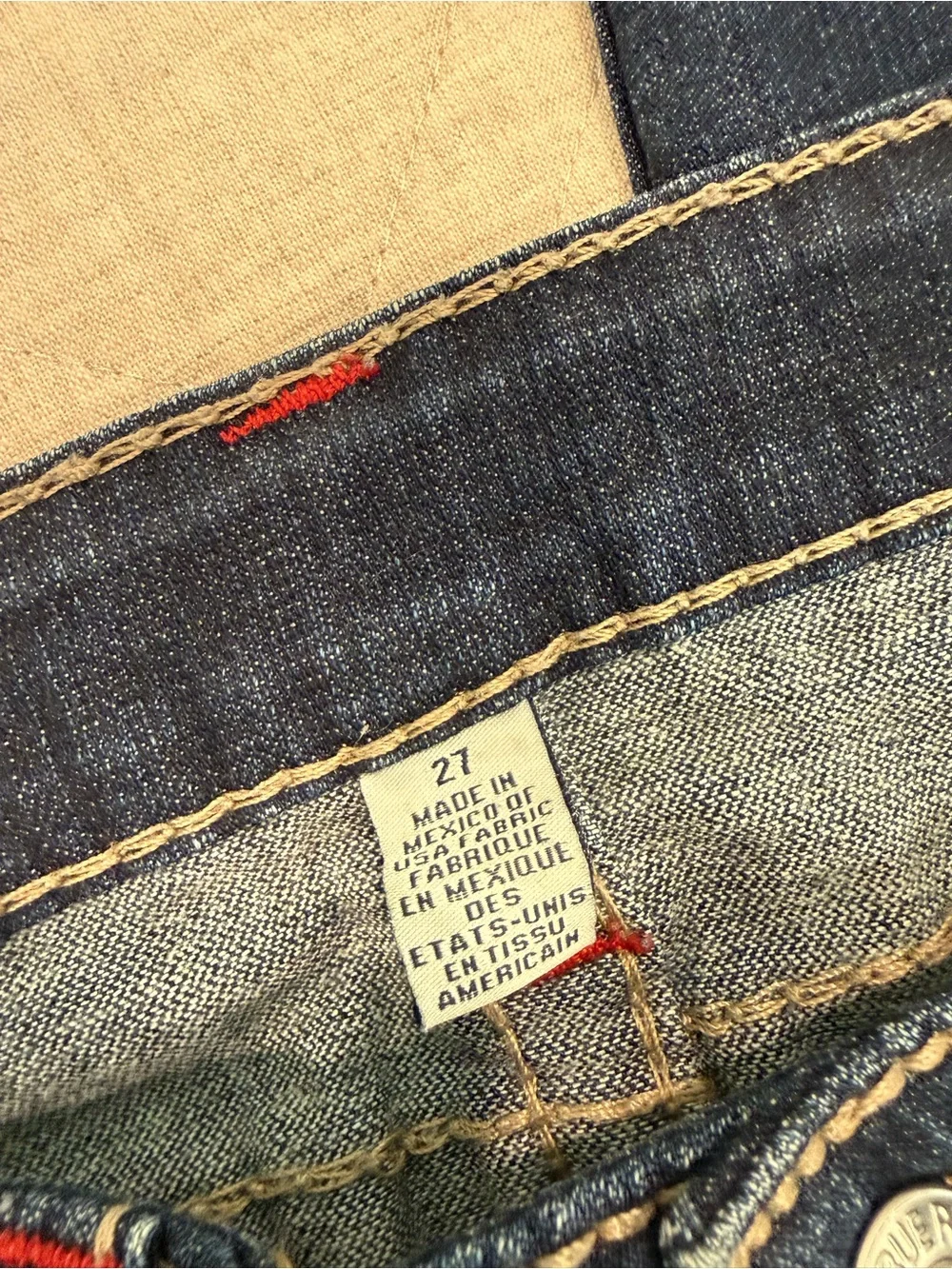 True Religion Dark Wash Women's Skinny Big T  Sz 27